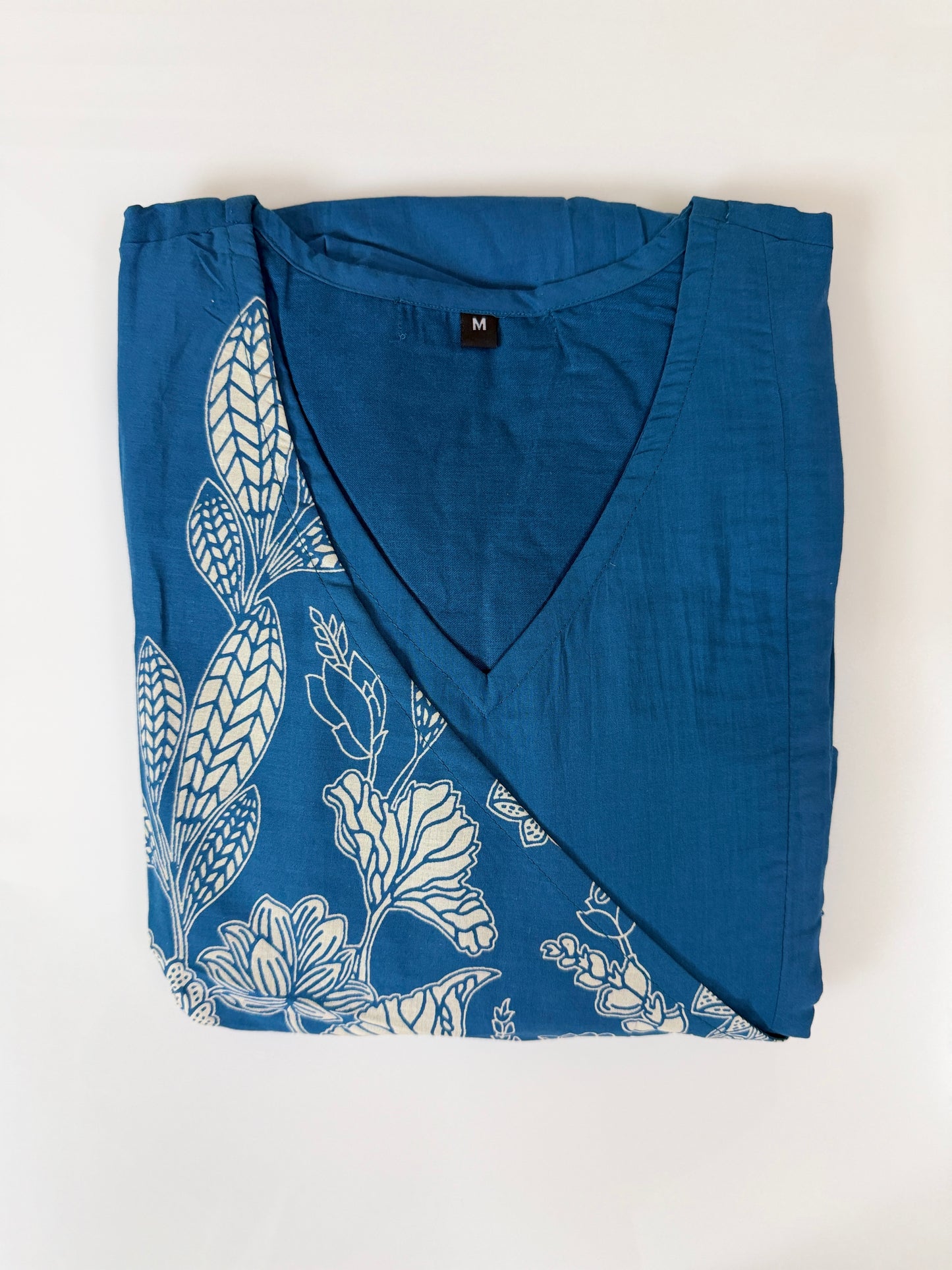 Botanical Blue Cotton Maxi