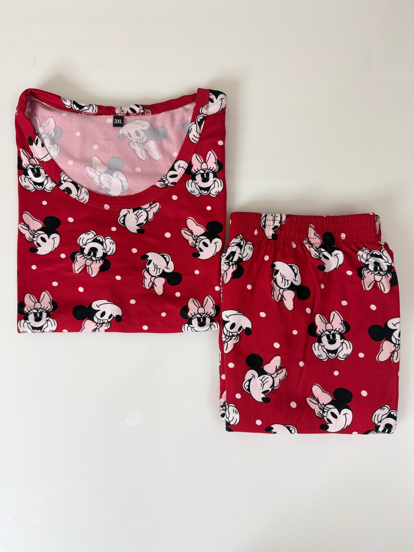 Red Minnie Polka Printed T-Shirt and Palazzo Set