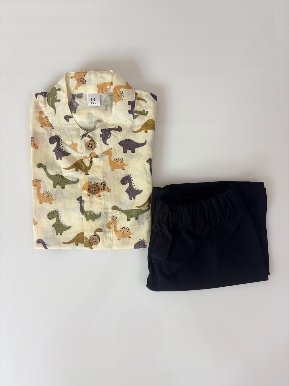 Cute Dinosaur Printed Boys Outdoor Wear Set