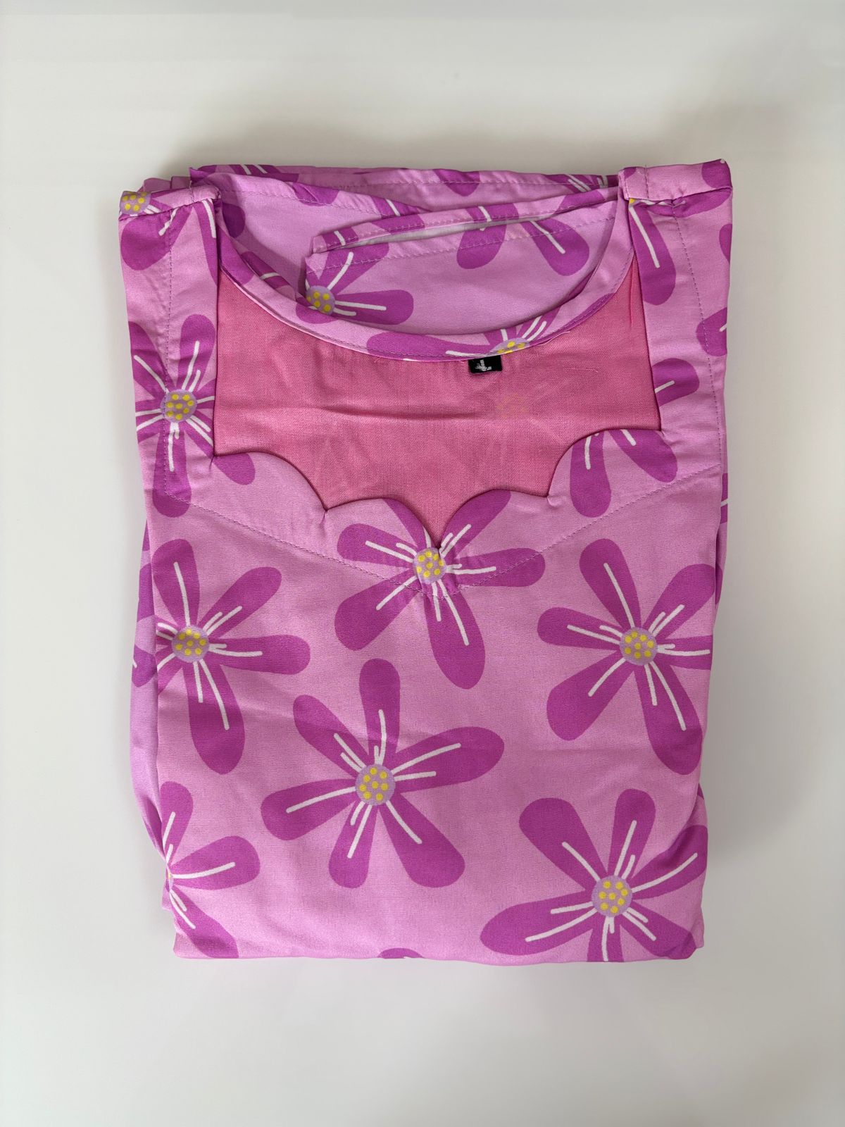 Lavender Pinkie Floral Blended Cotton Non Feeding Maxi