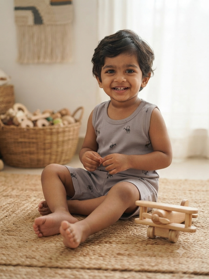 Misty Robot Kids Sleeveless Co-ord Set
