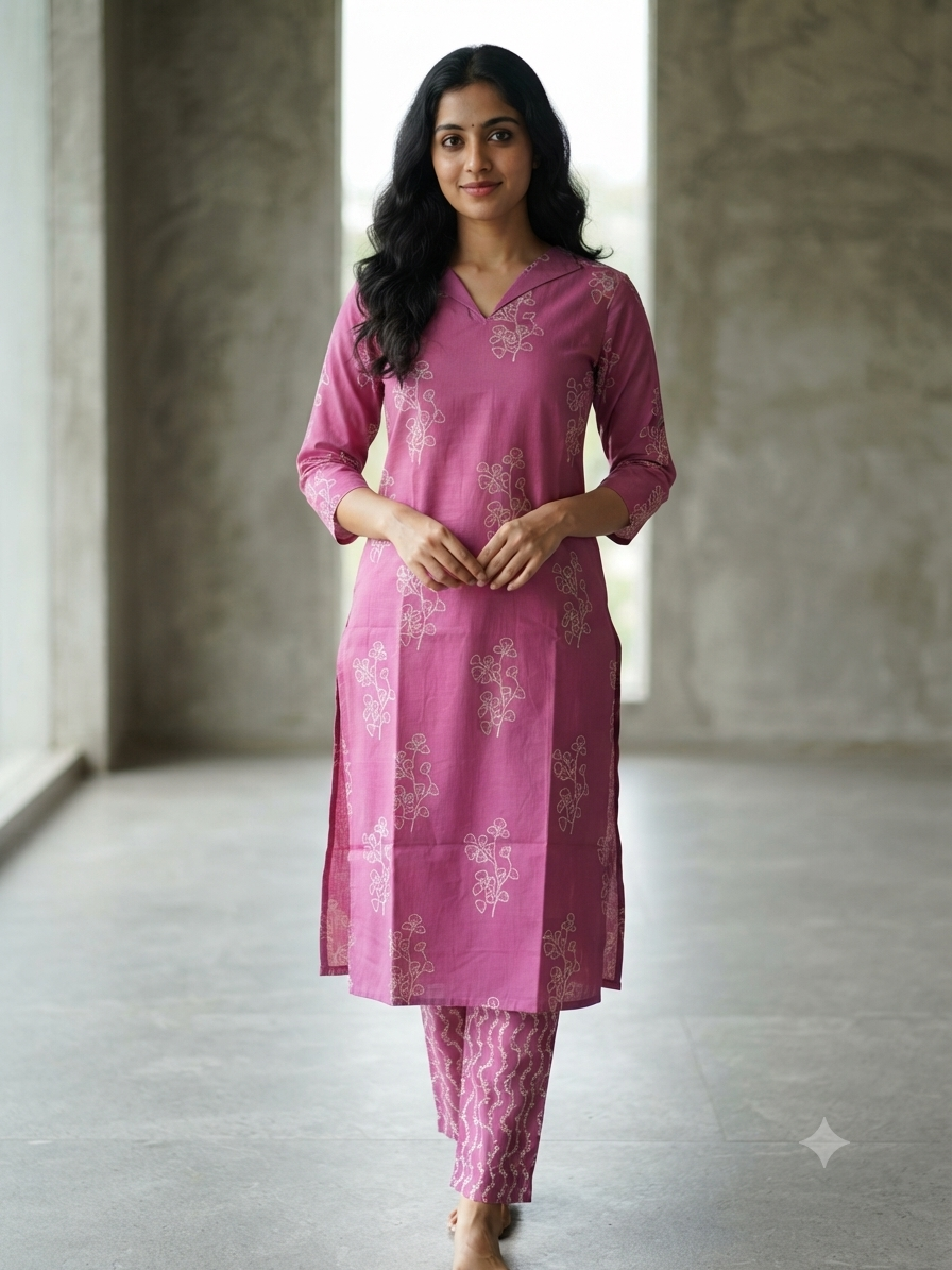 Rose Pink Floral Print Co-ords
