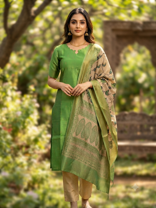 Forest Bloom Straight Kurta Set