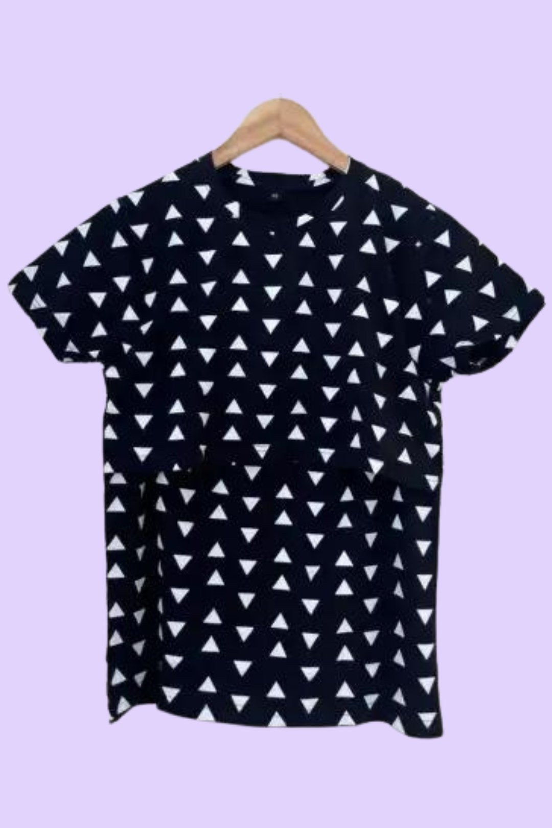 Black Triangle Printed Feeding Top