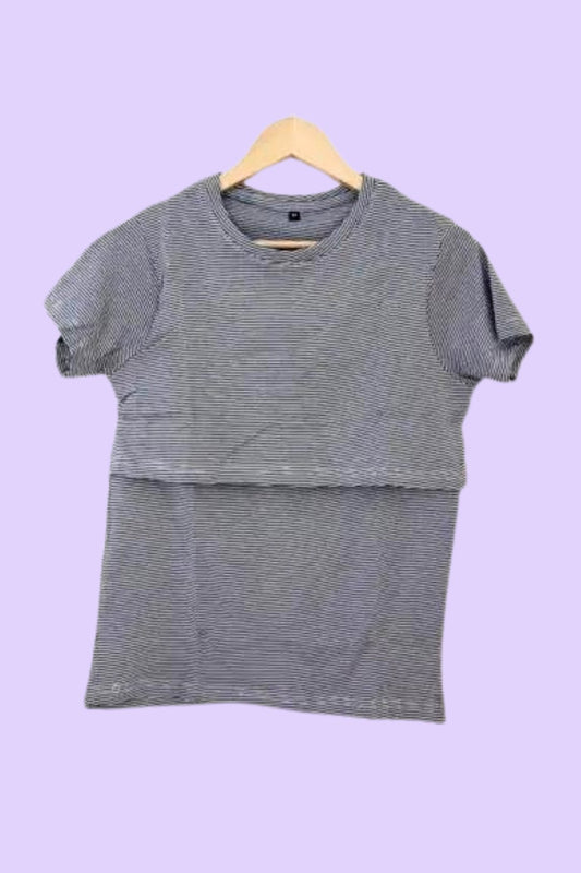 Gray line Printed Feeding Top