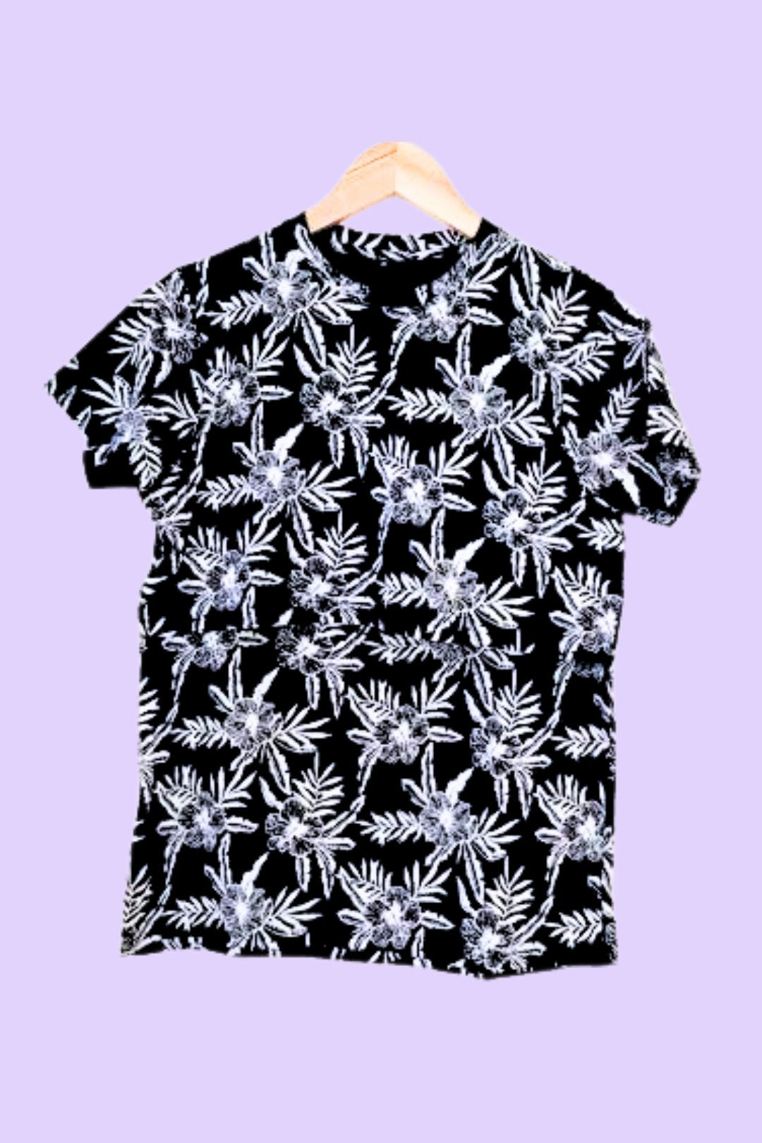 Black Flower Printed Feeding Top