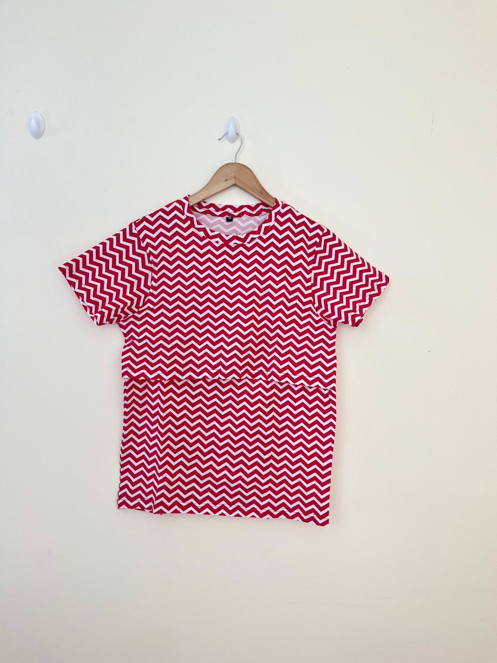 Red line Printed Feeding Top