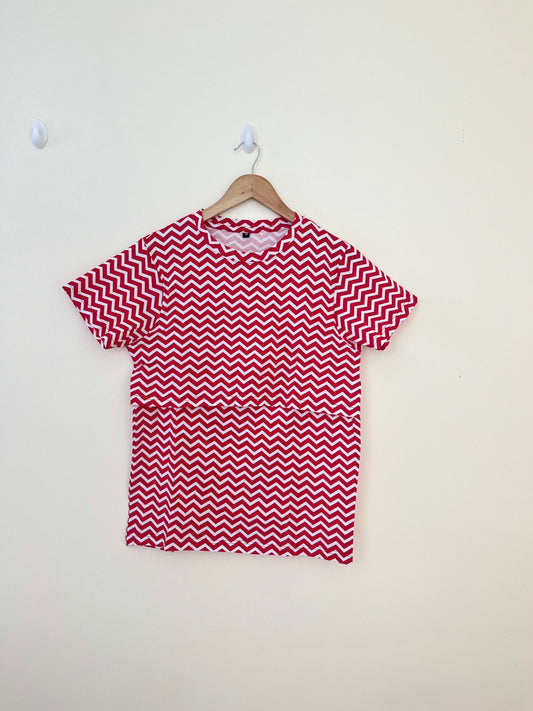 Red line Printed Feeding Top