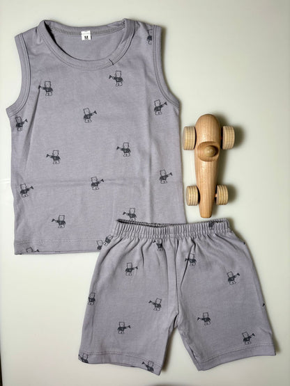 Misty Robot Kids Sleeveless Co-ord Set