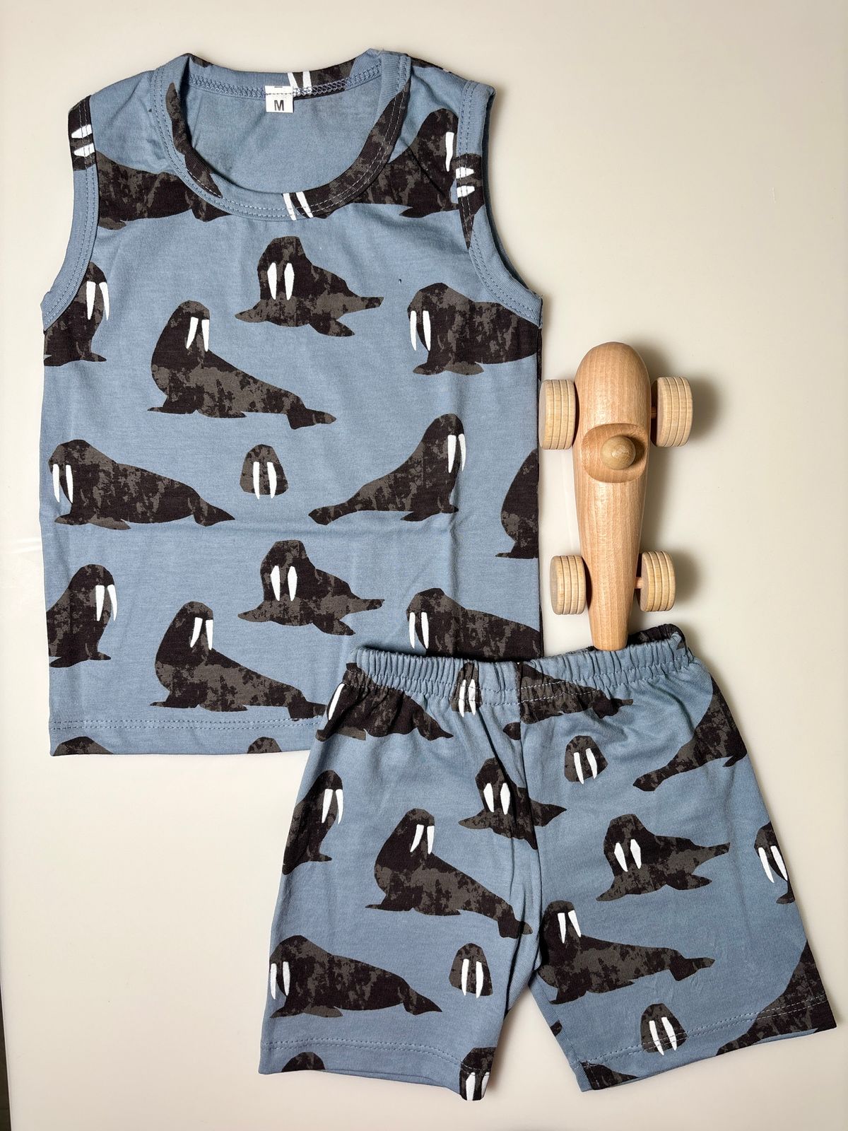 Ocean Whale Kids Sleeveless Co-ord Set