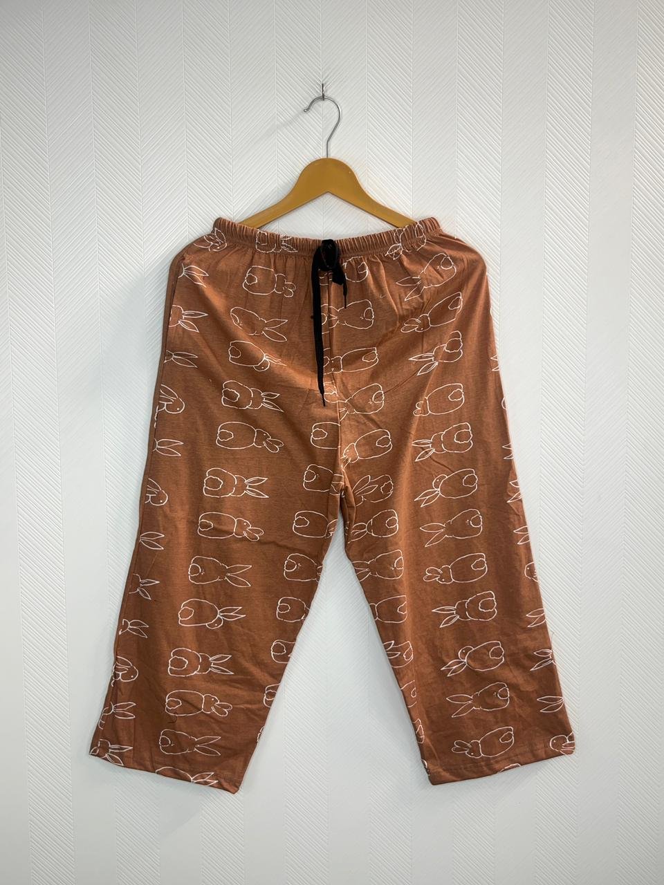 Mocha Bunny Print 3/4th Pants