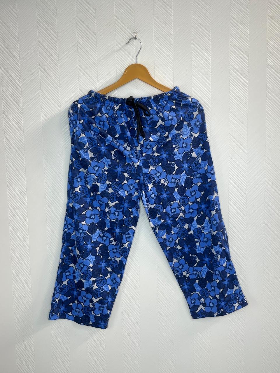 Royal Blue Blossom 3/4th Pants