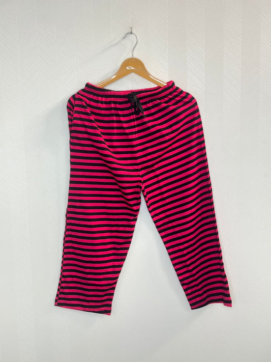 Hot Pink Stripe Classic 3/4th Pants