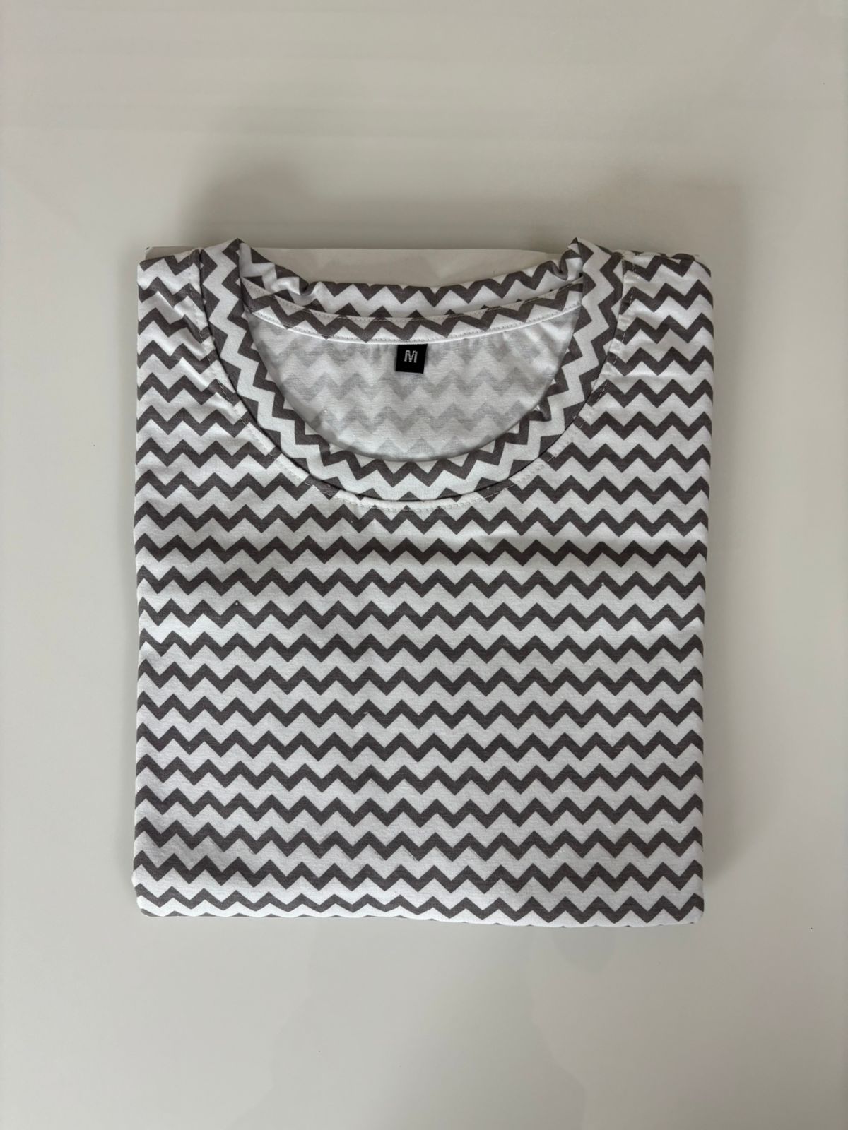 Grey Chevron Print Long Tunic