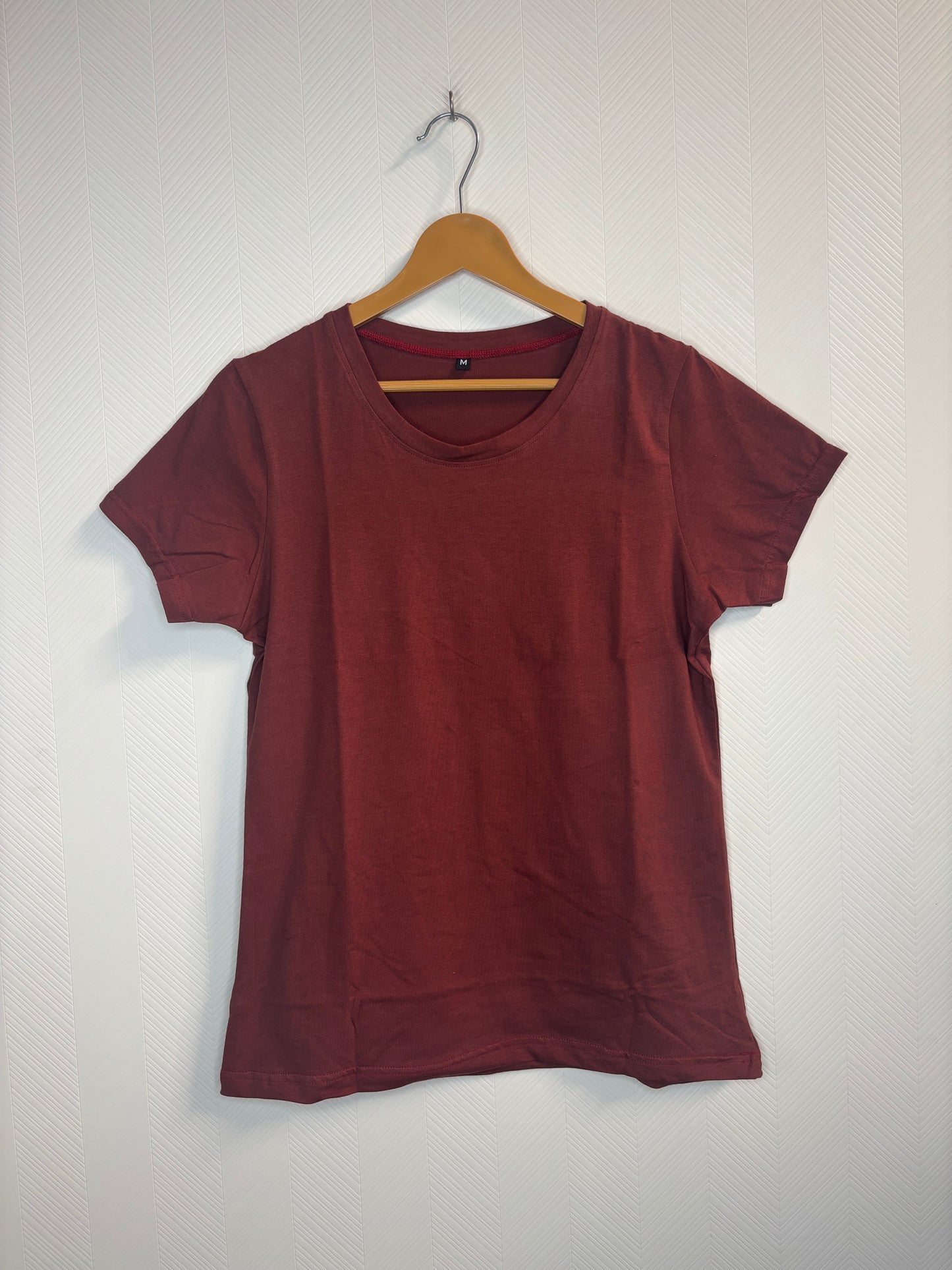 Maroon Solid Women's T-Shirt