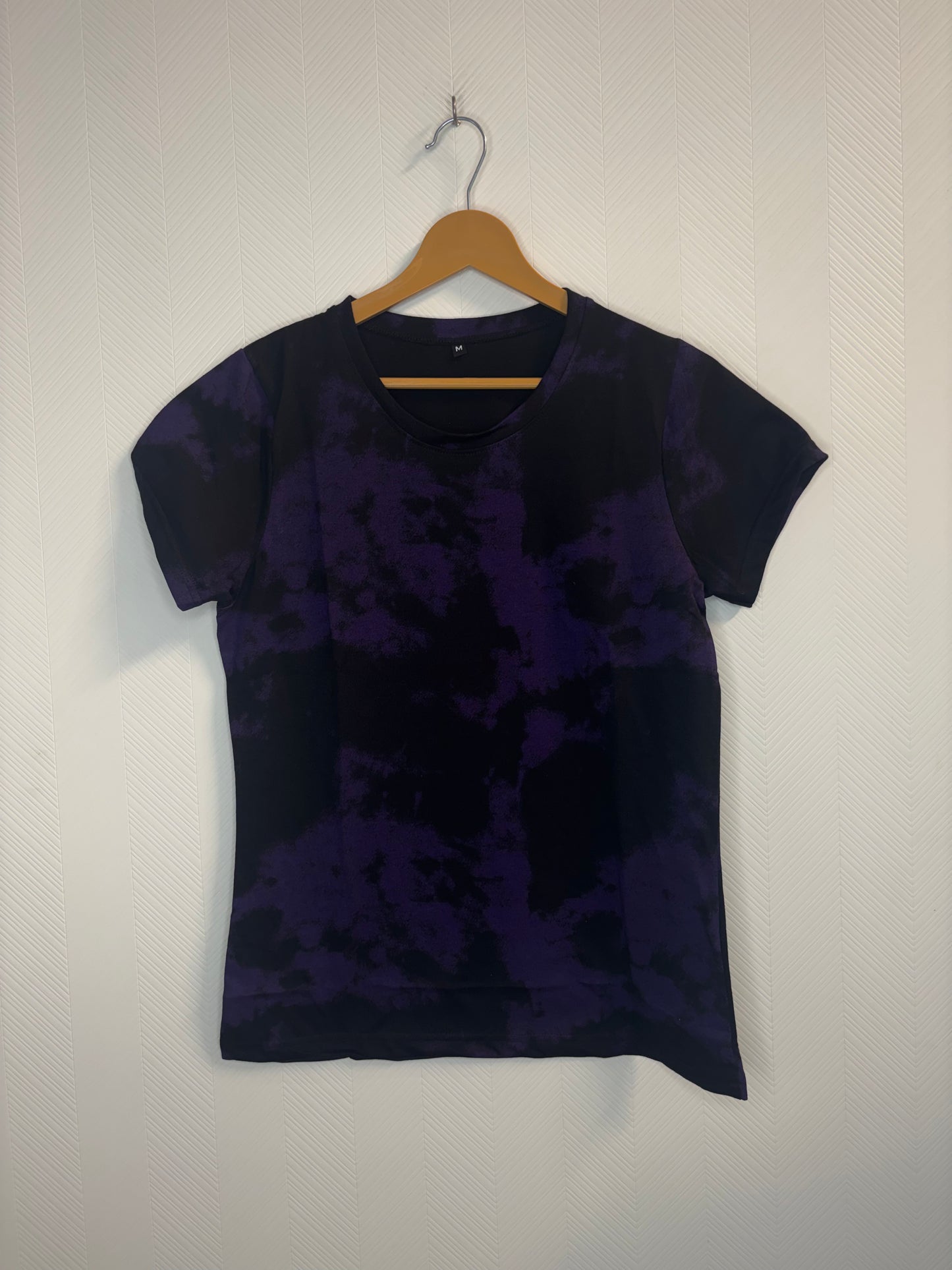 Black Tie Dye Print Women's T-Shirt