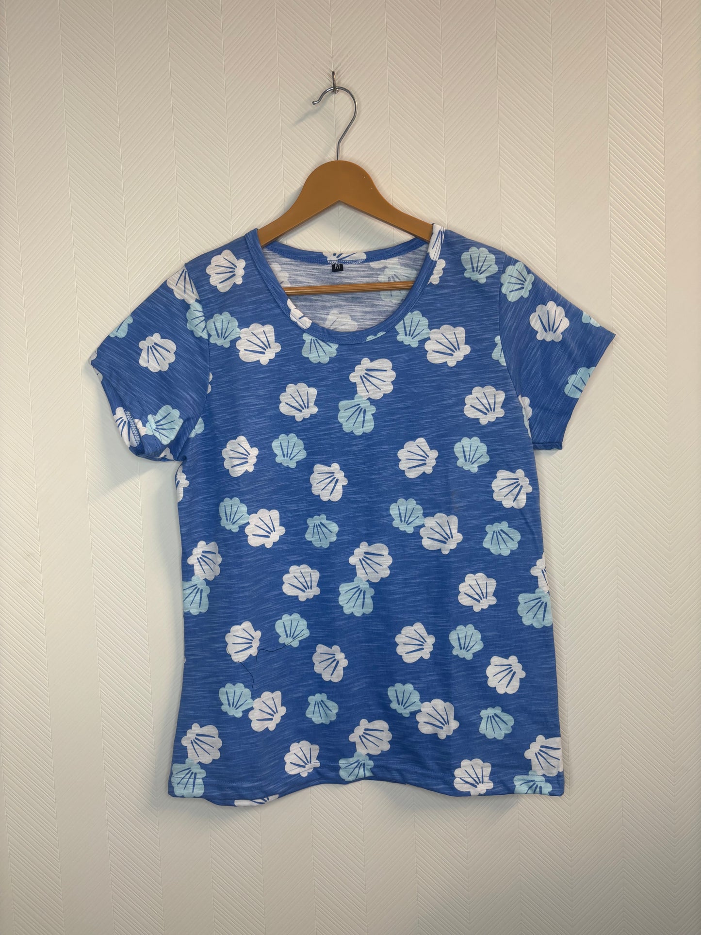 Blue Shell Print Women's T-Shirt