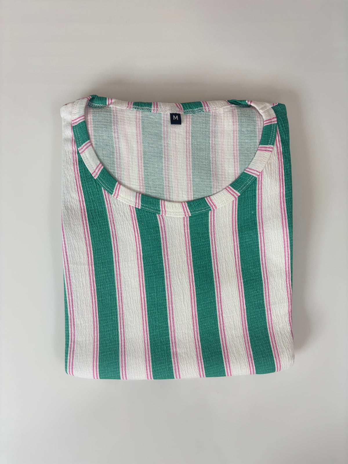Emerald Green & White Stripe Short Sleeve Lounge Frock