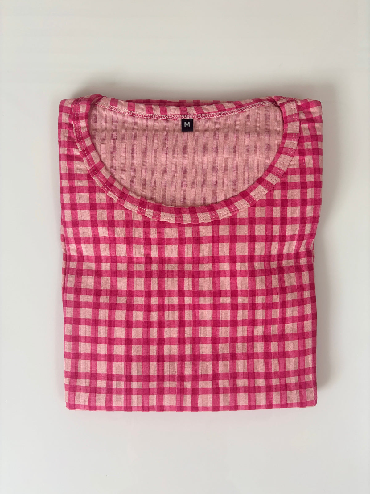 Pink And White Stripes Printed Lounge Frock