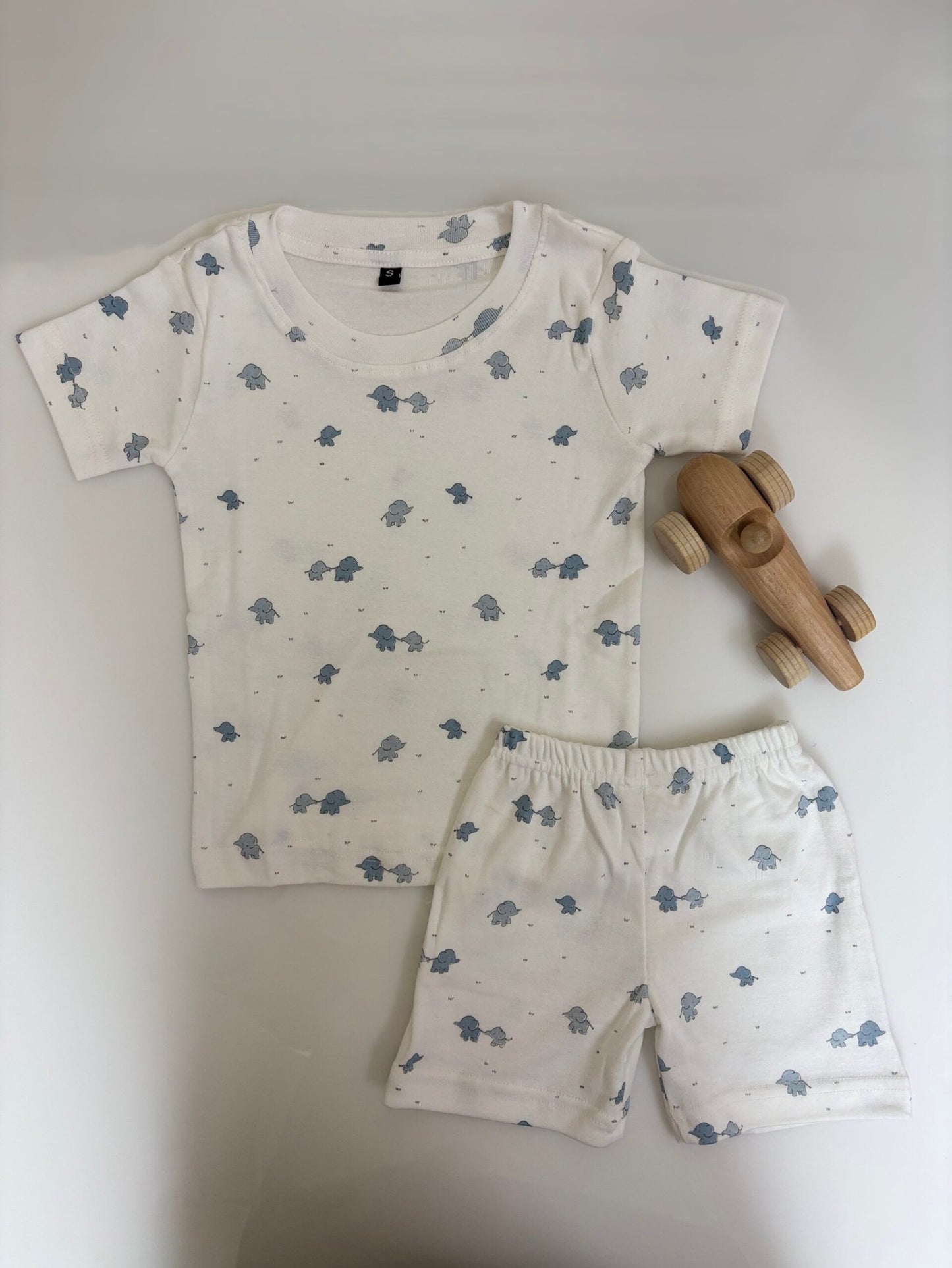 White Elephant Printed Kids T-shirt and shorts Coords