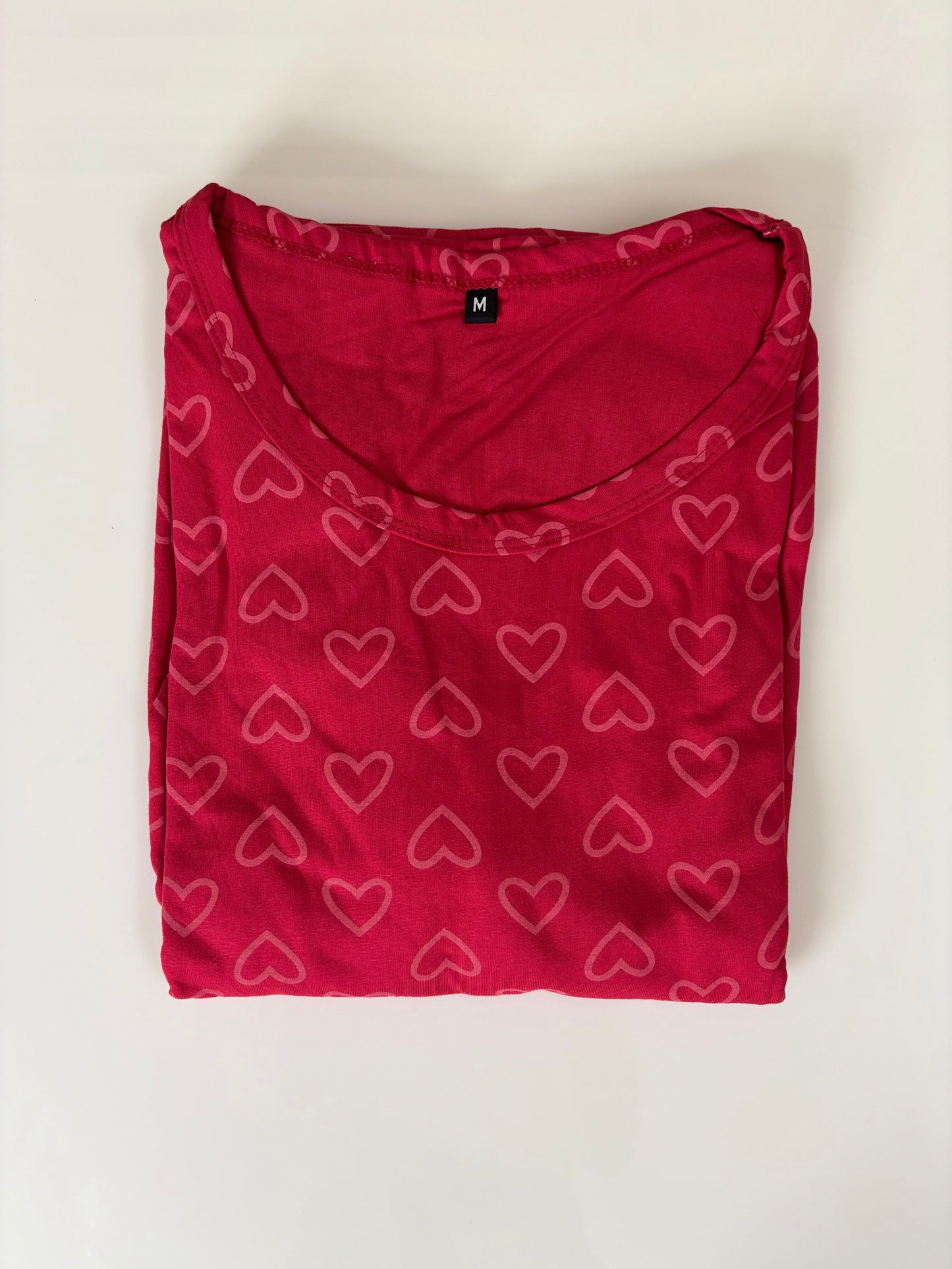 Pink Heart Print Lounge Frock