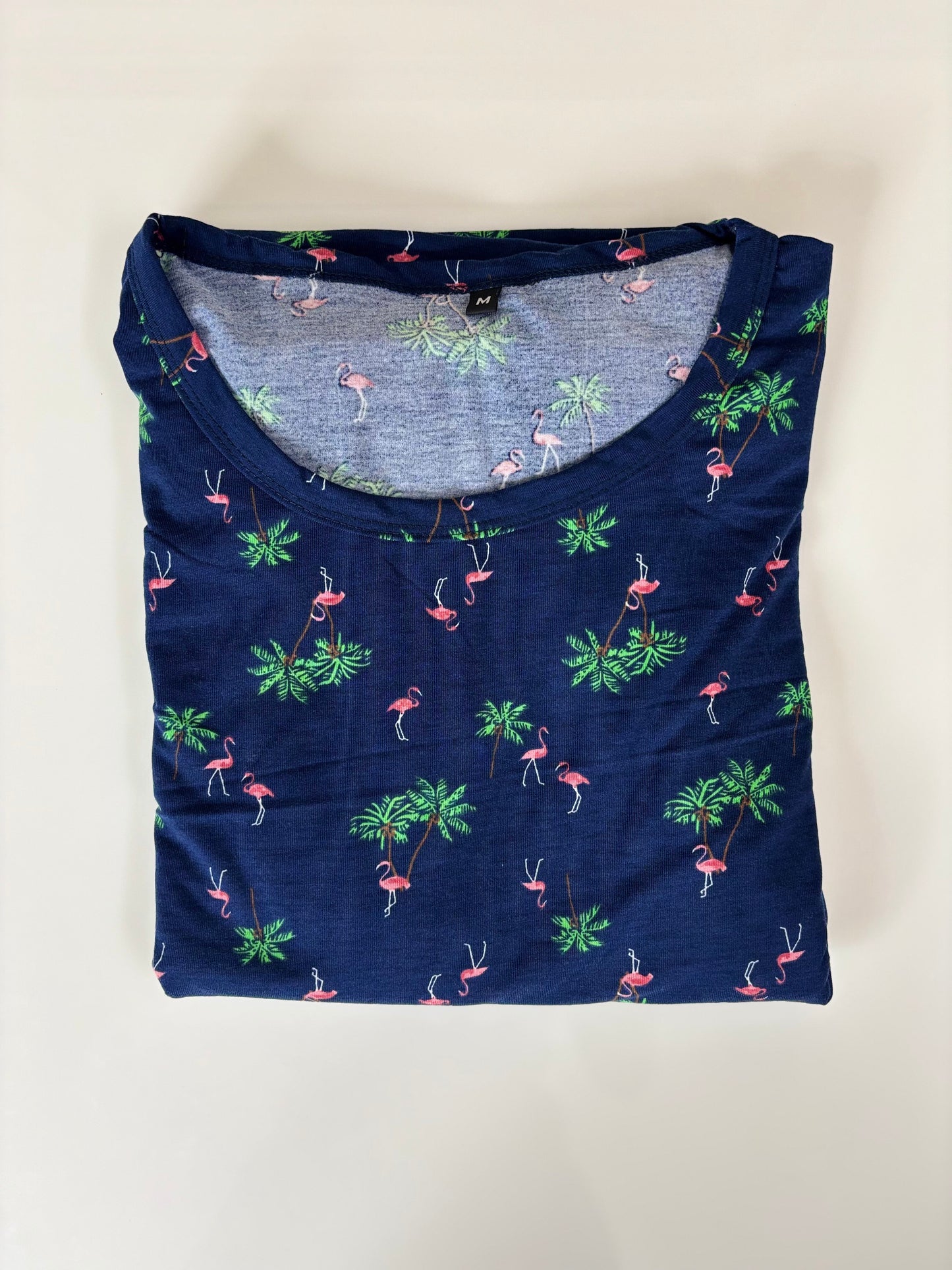 Navy Flamingo Print Lounge Frock