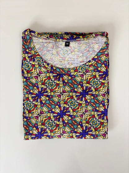 Multicolor Mandala Print Lounge Frock