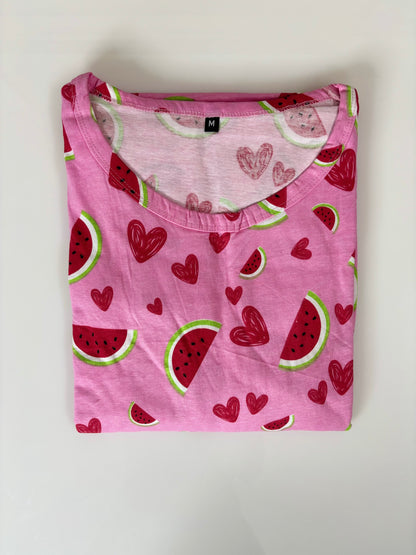 Pink Watermelon Print Lounge Frock