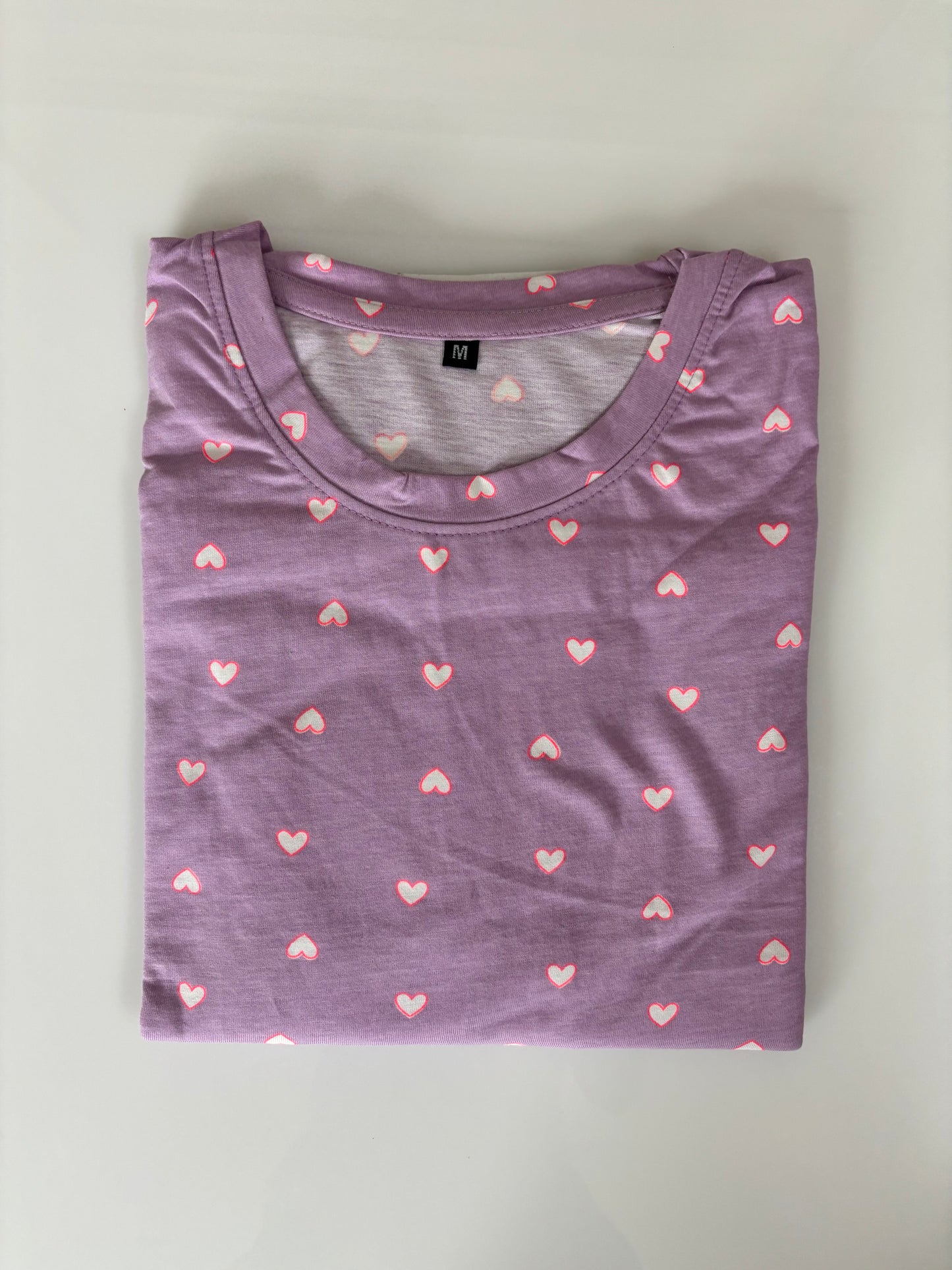 Lavender Heart Print Long Tunic