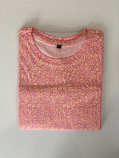 Pink Leopard Print Long Tunic