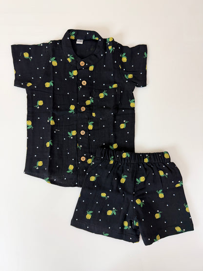 Black Lemon Kids Outdoor Shirt & Shorts Coords