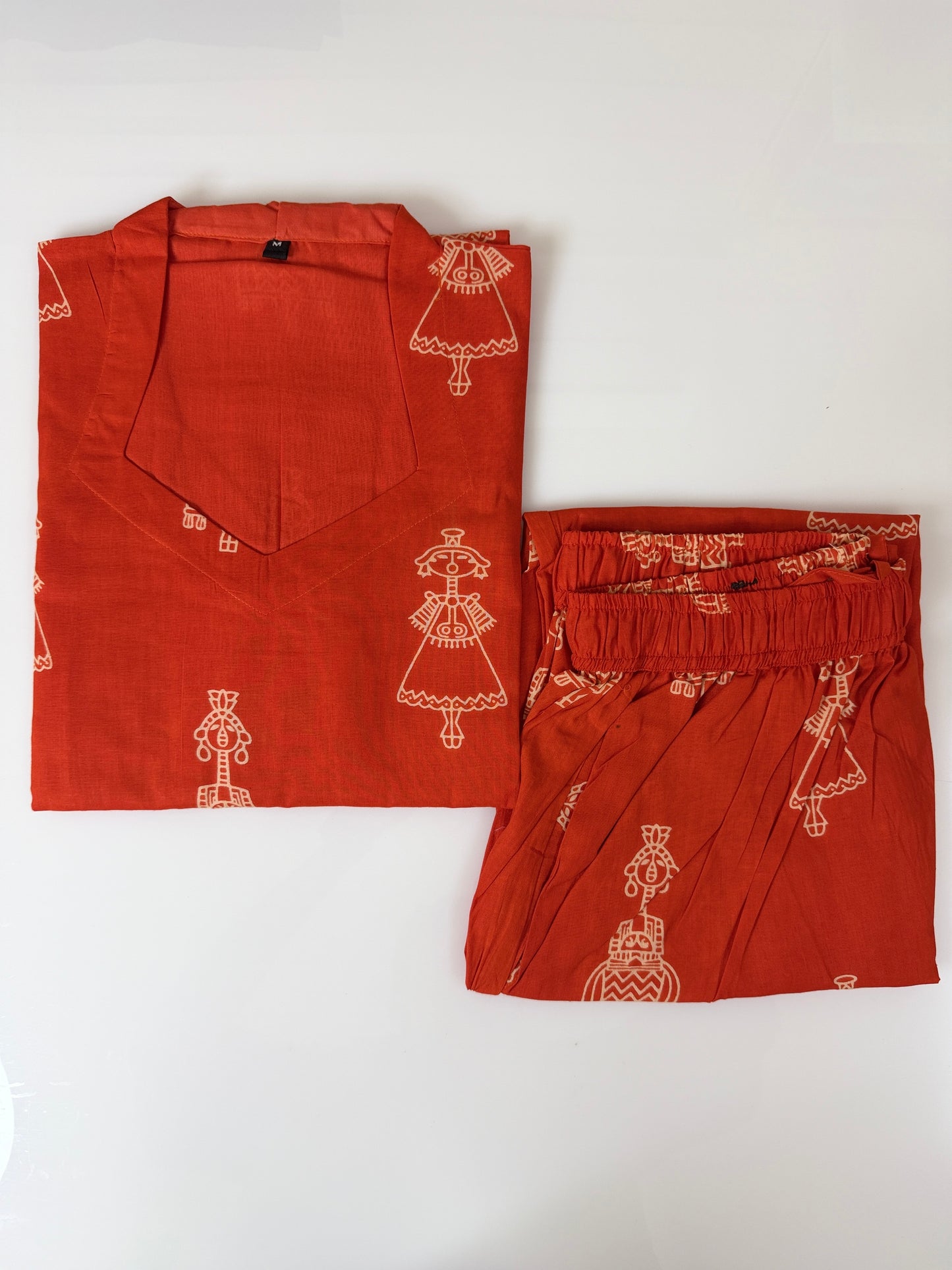 Orange with Tribal Print Outdoor Wear Coords
