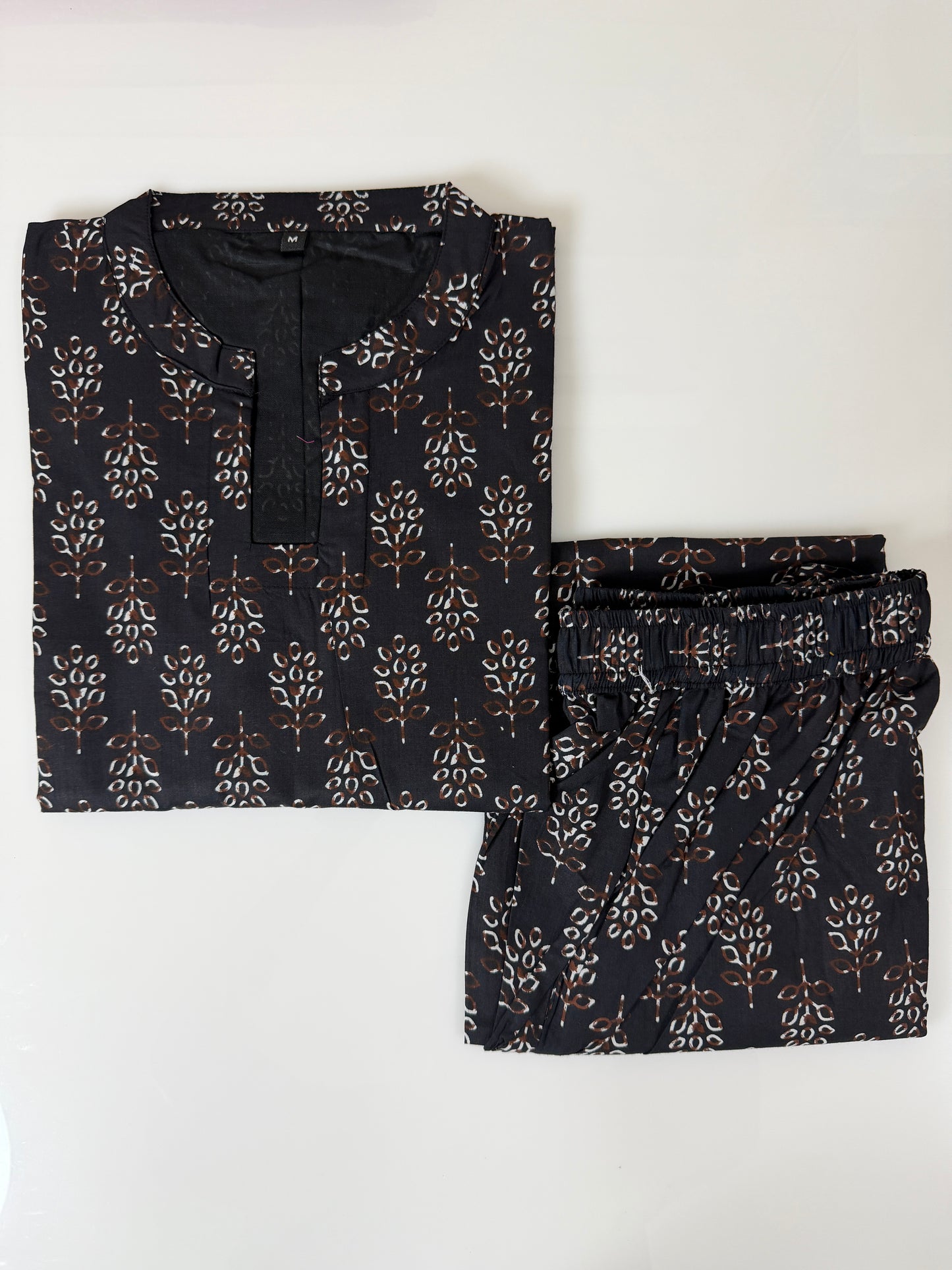 Charcoal Black with Floral Print Outdoor Wear Coords