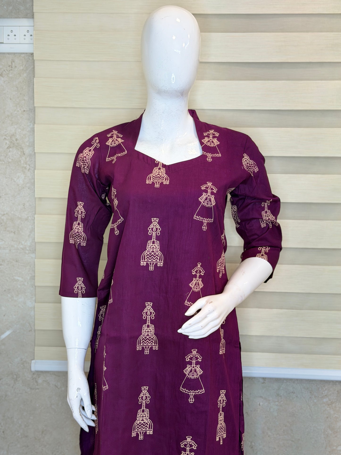 Purple with Tribal Print Outdoor Wear Coords
