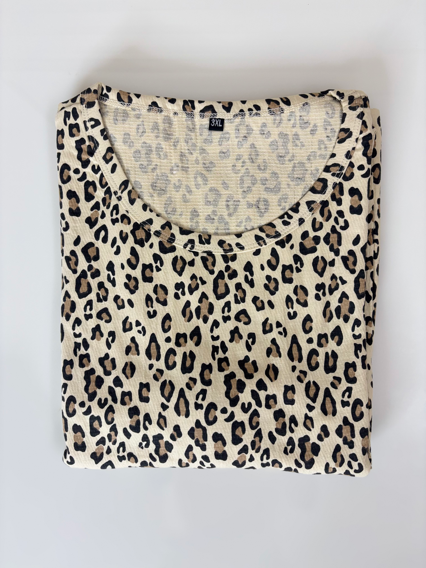Beige Leopard Print Crush Frock