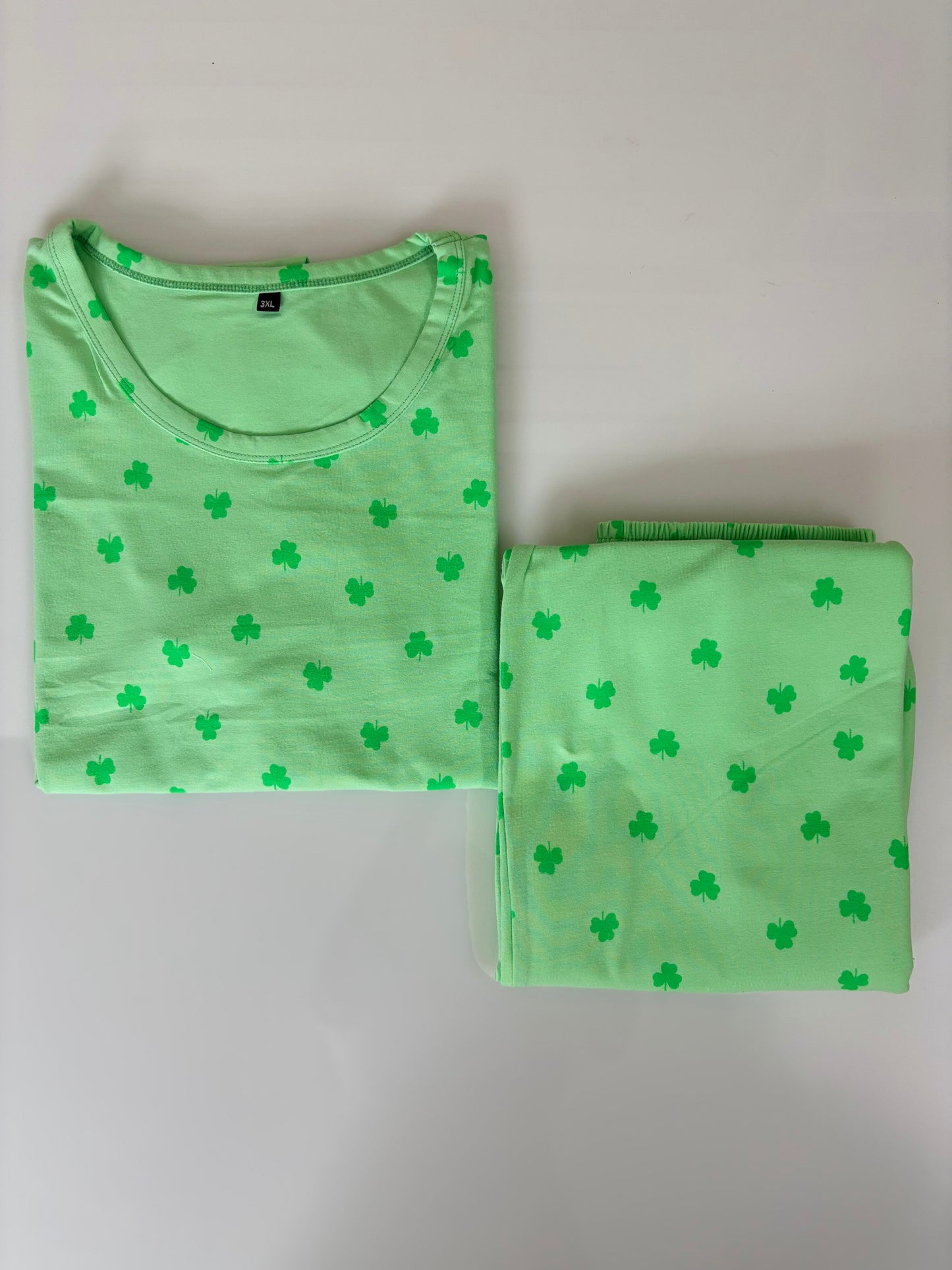 Mint Green Heart Print T-Shirt and Palazzo Set