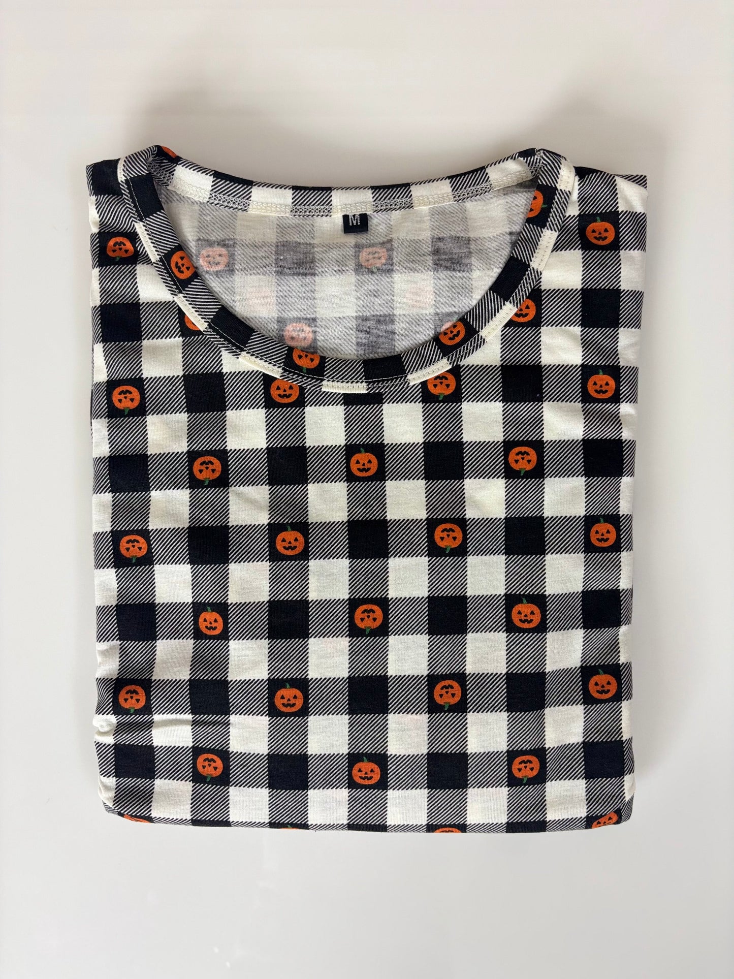 Black Checked Pumpkin Print Maternity Feeding Maxi