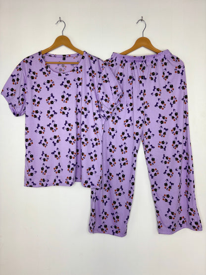 Lavender Minnie Print T-Shirt and Palazzo Set