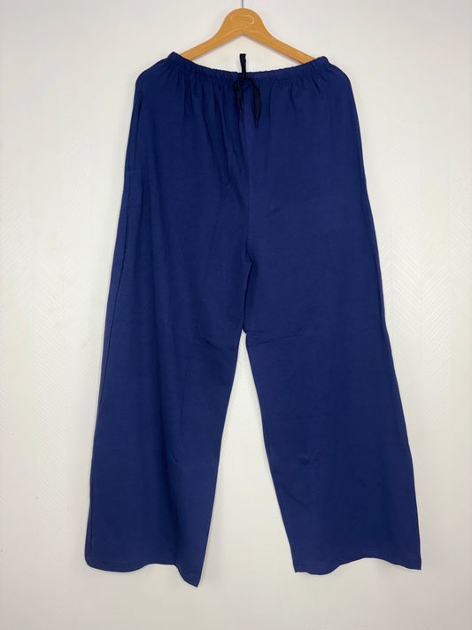 Navy Blue Solid Palazzo