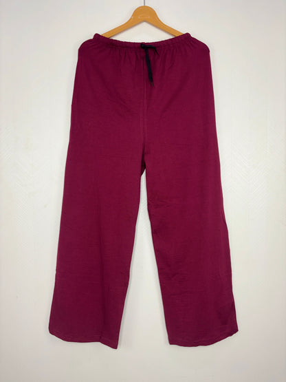 Brown Plum Solid Palazzo