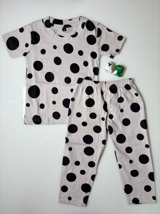 Sandal Dots Printed Kids Coords