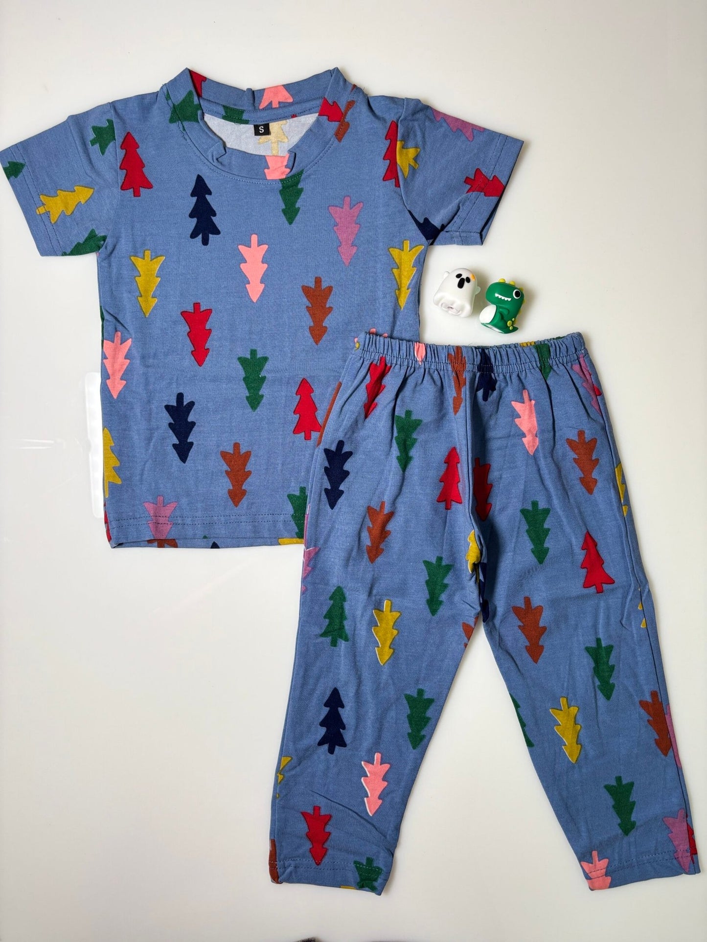Dark Blue X-Max Tree Printed Kids Coords