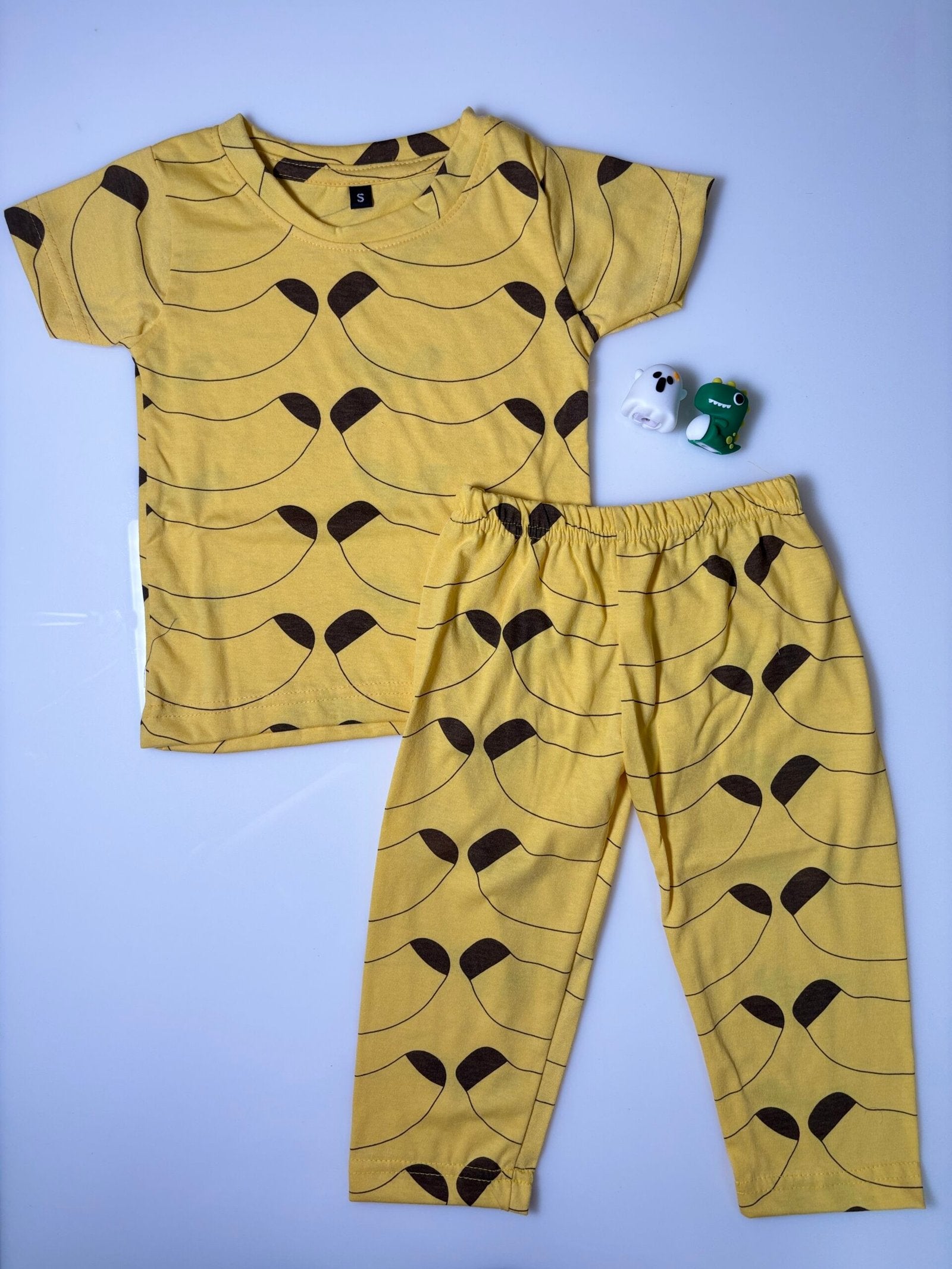 Yellow Banana Printed Kids Coords