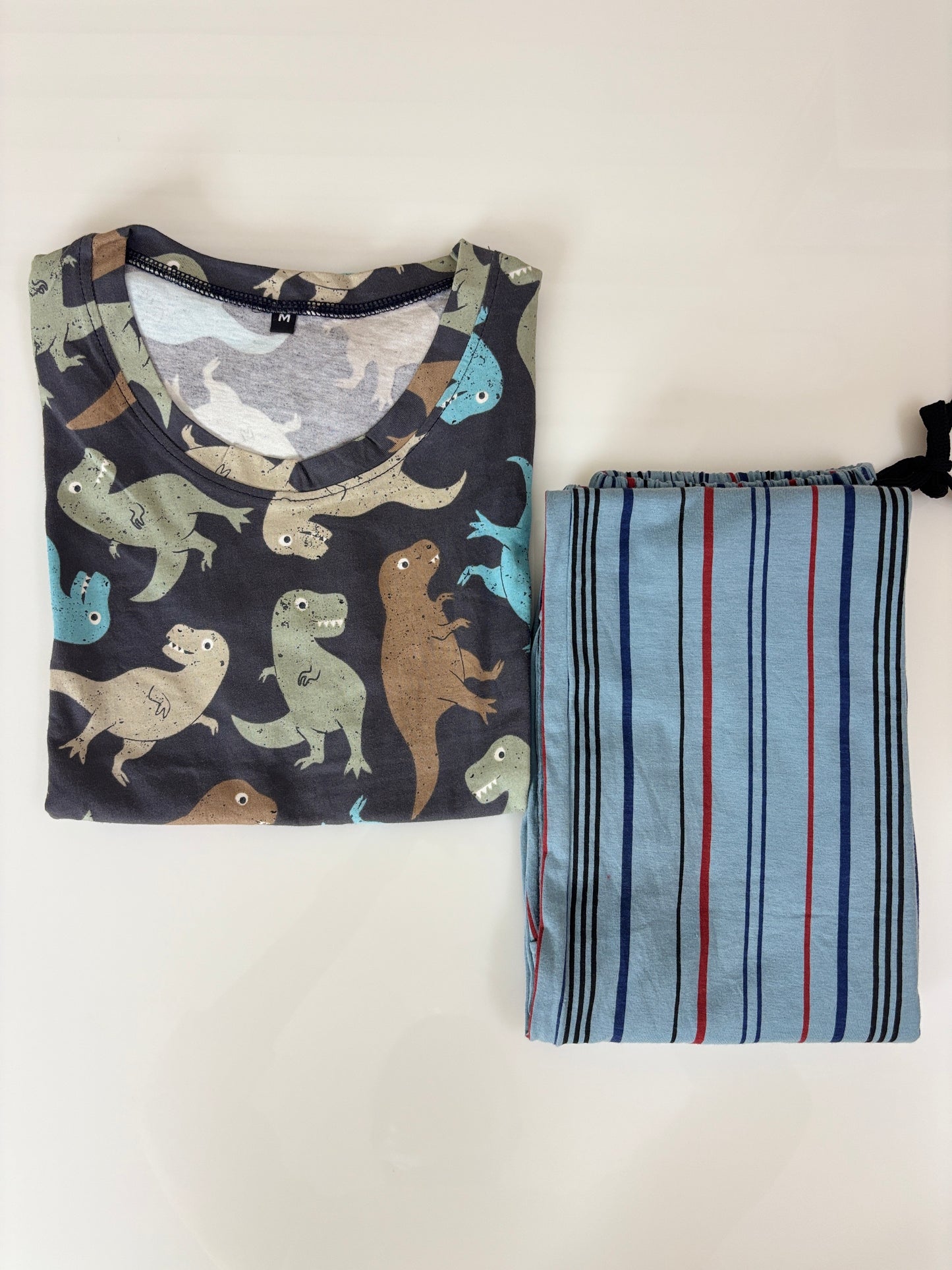 Grey Dinosaur Print T-Shirt and Pant Set