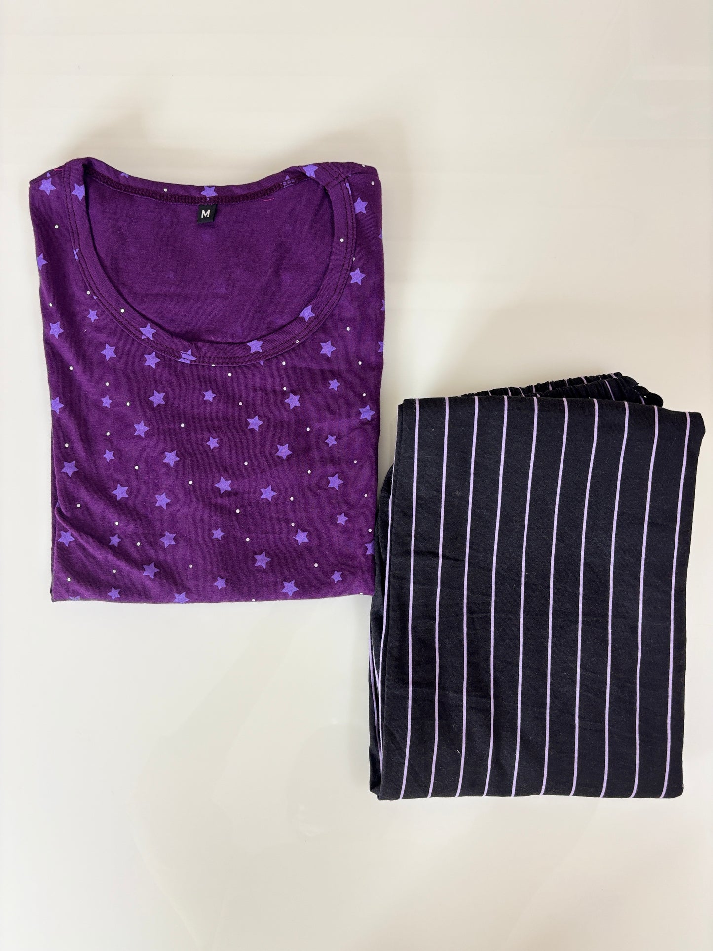 Purple Star Print T-Shirt and Pant Set