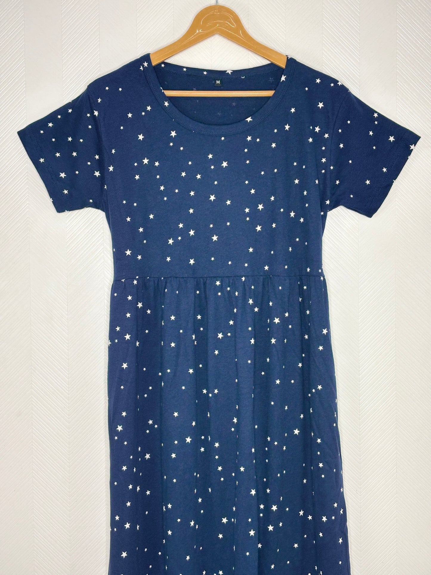 Navy Blue Star Print Lounge Frock