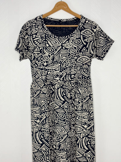Navy Blue Tribal Print Lounge Frock