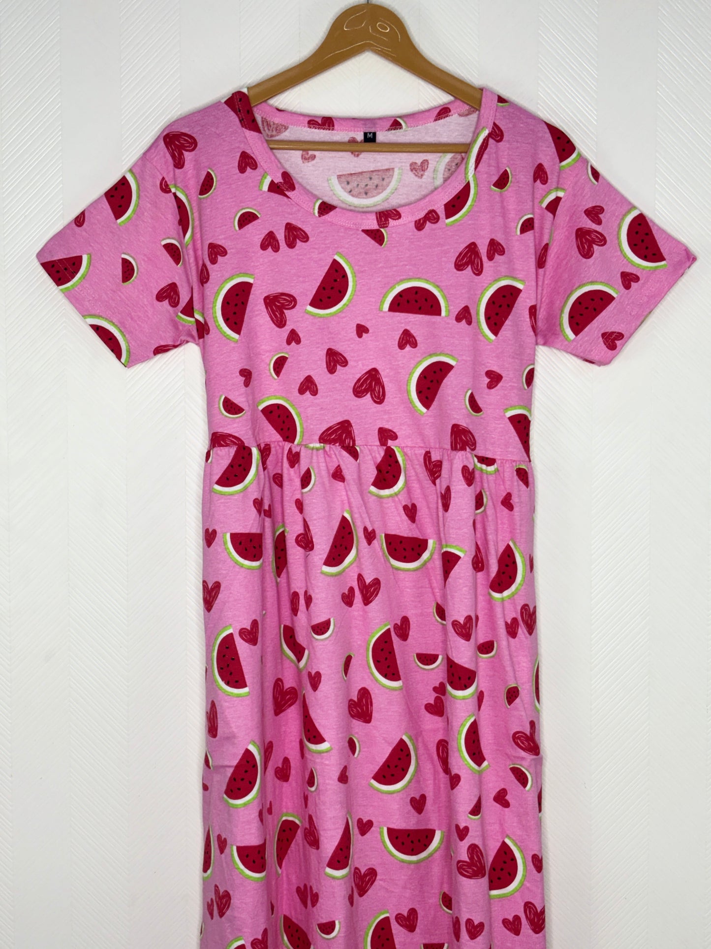 Pink Watermelon Print Lounge Frock