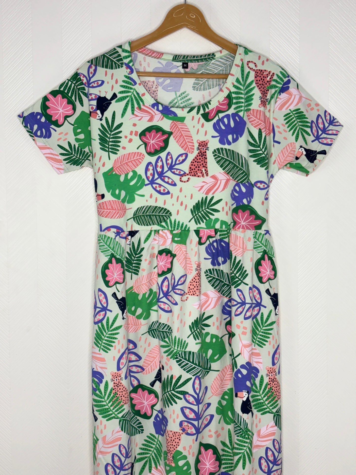Cream Jungle Animal Print Lounge Frock