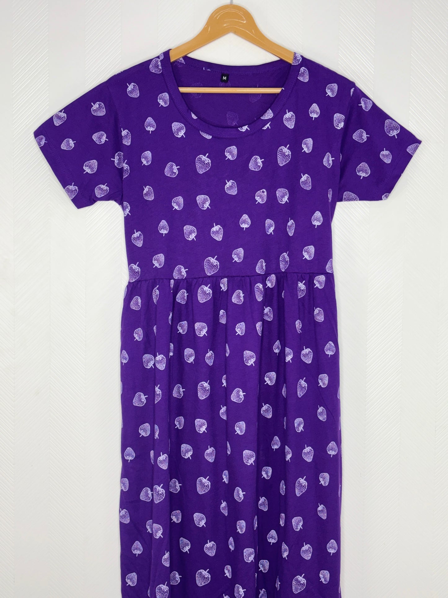 Purple Strawberry Print Lounge Frock